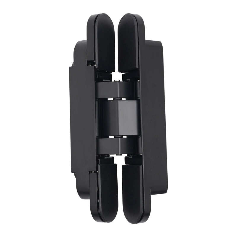 Black Hidden Door Hinges Heavy Duty Concealed Zinc Alloy Hinges 8