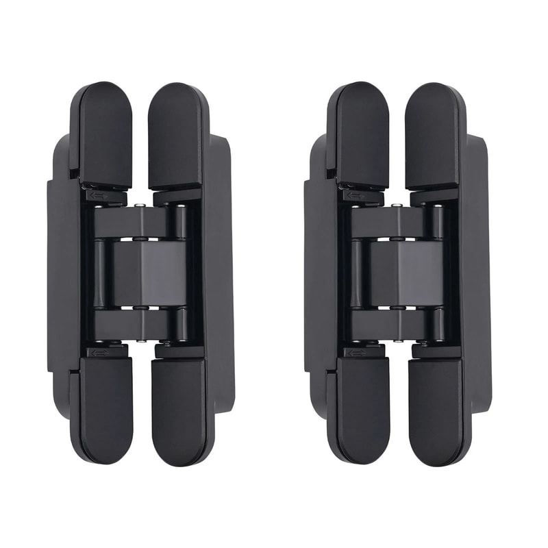 Black Hidden Door Hinges Heavy Duty Concealed Zinc Alloy Hinges 9