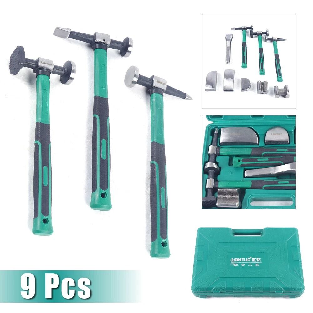 Auto Body Repair Tool Set With Hammer Dolly Set For Fender Dent Repair 10