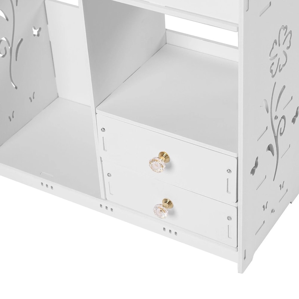 White Bathroom Wall Cabinet Medicine Cabinet Storage Organizer 6