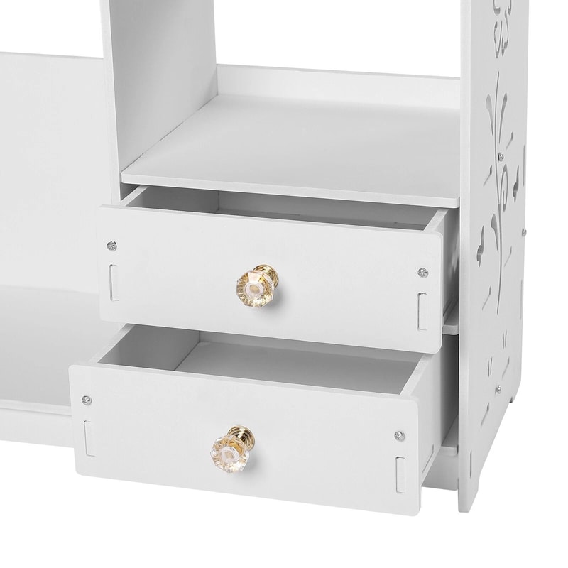 White Bathroom Wall Cabinet Medicine Cabinet Storage Organizer 8