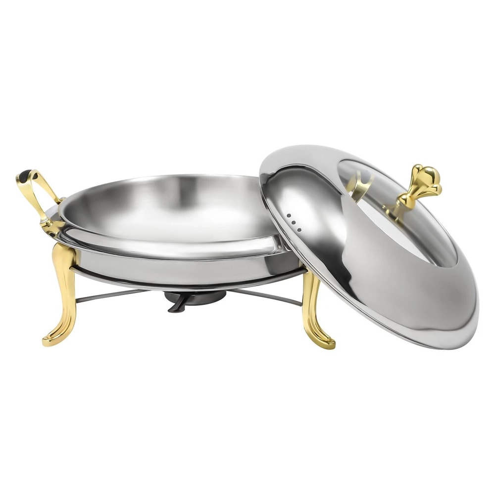 Gold Stainless Steel Chafing Dish Set With Lid For Buffet Catering 1