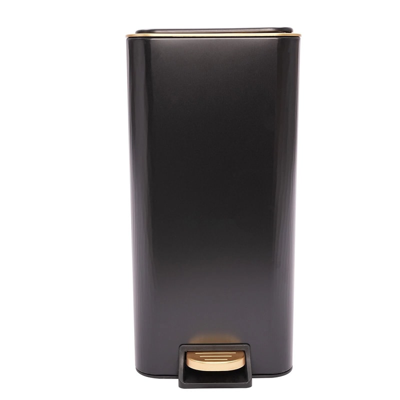 Bathroom Trash Can With Lid Carbon Steel Step Trash Can For Kitchen 1