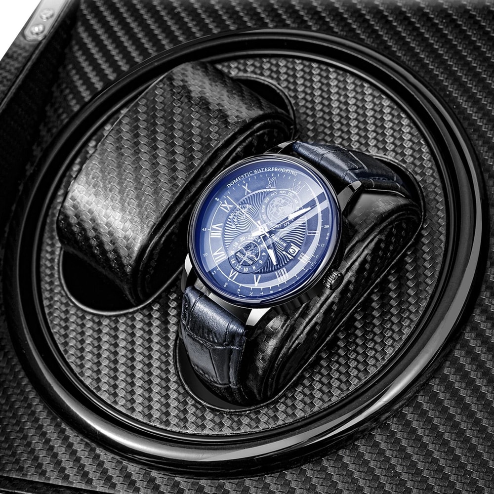 Automatic Watch Winder Box With Carbon Fiber Display Storage Case 15
