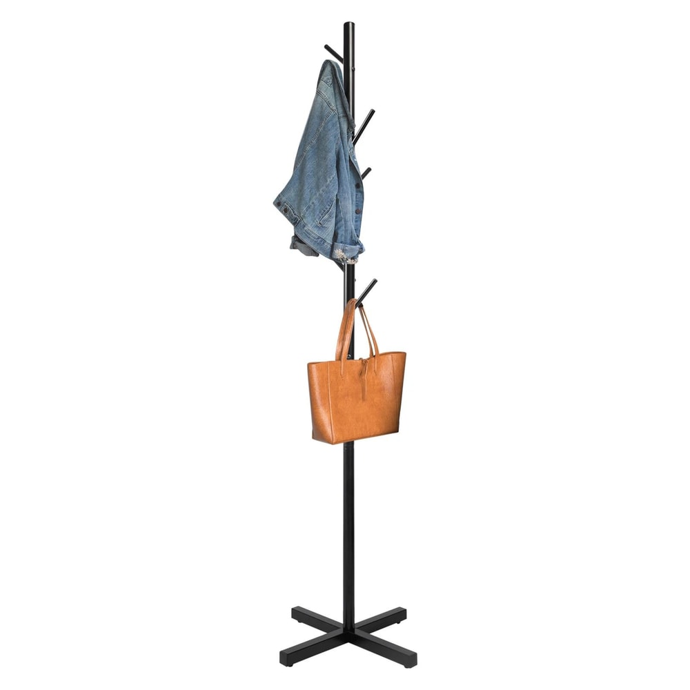 7 Hook Freestanding Coat Rack With Umbrella Holder For Entryway Storage 6