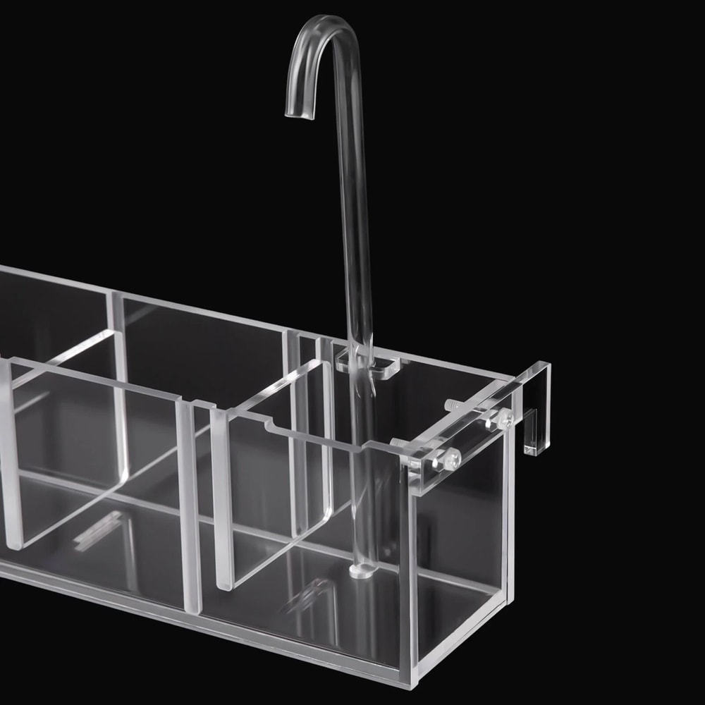 6 Grid Transparent Acrylic Aquarium Filter Box For Fish Tanks 2