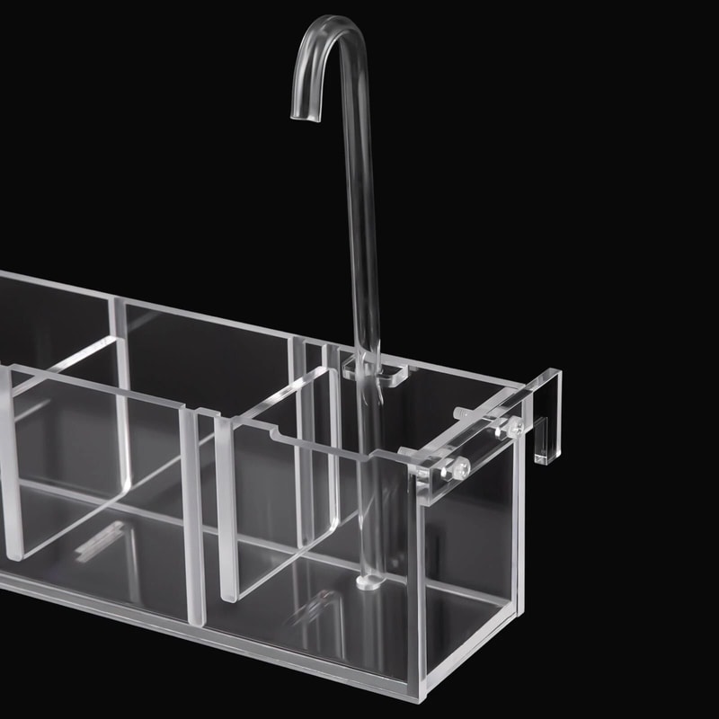 6 Grid Transparent Acrylic Aquarium Filter Box For Fish Tanks 2