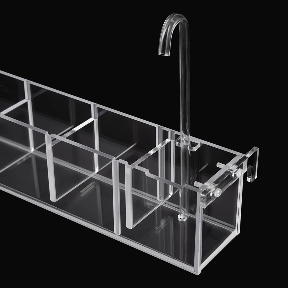 6 Grid Transparent Acrylic Aquarium Filter Box For Fish Tanks 4