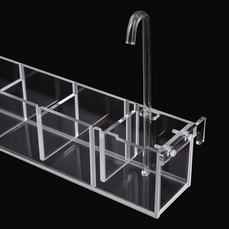 6 Grid Transparent Acrylic Aquarium Filter Box For Fish Tanks 4
