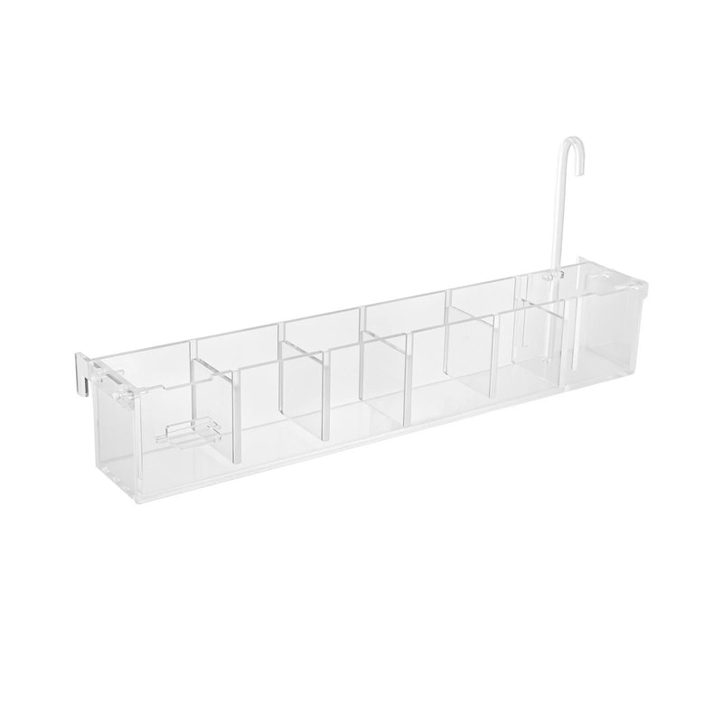 6 Grid Transparent Acrylic Aquarium Filter Box For Fish Tanks 8