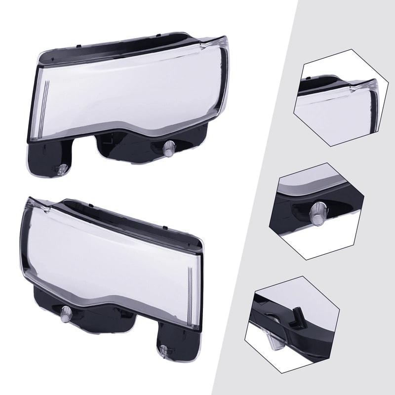 Jeep Grand Cherokee Headlight Lens Cover Pair Clear Left Right Replacement 10