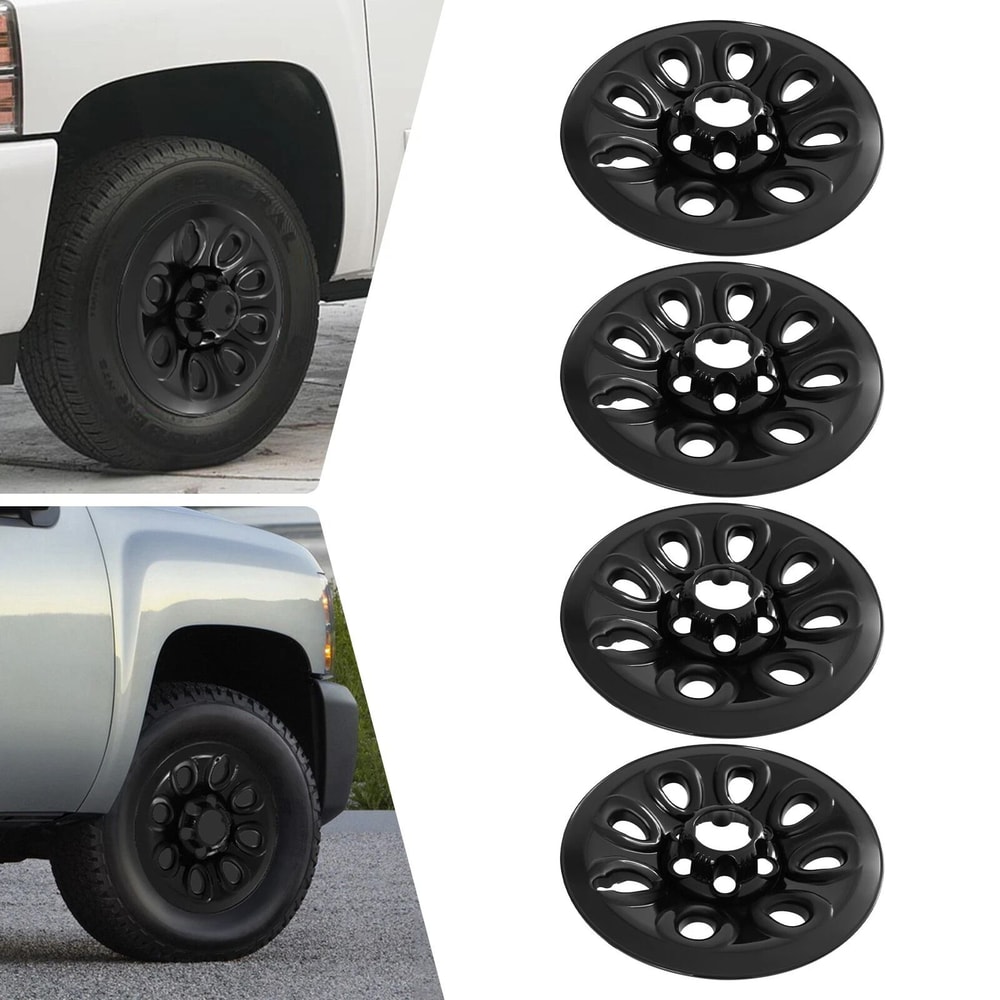 Wheel Skins Black Full Rim Covers For Chevrolet GMC 13