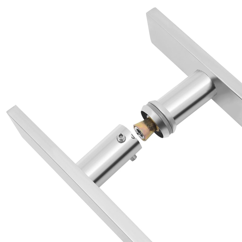 Modern Stainless Steel Sliding Barn Door Handles Pair For Push Pull Entry Doors 12