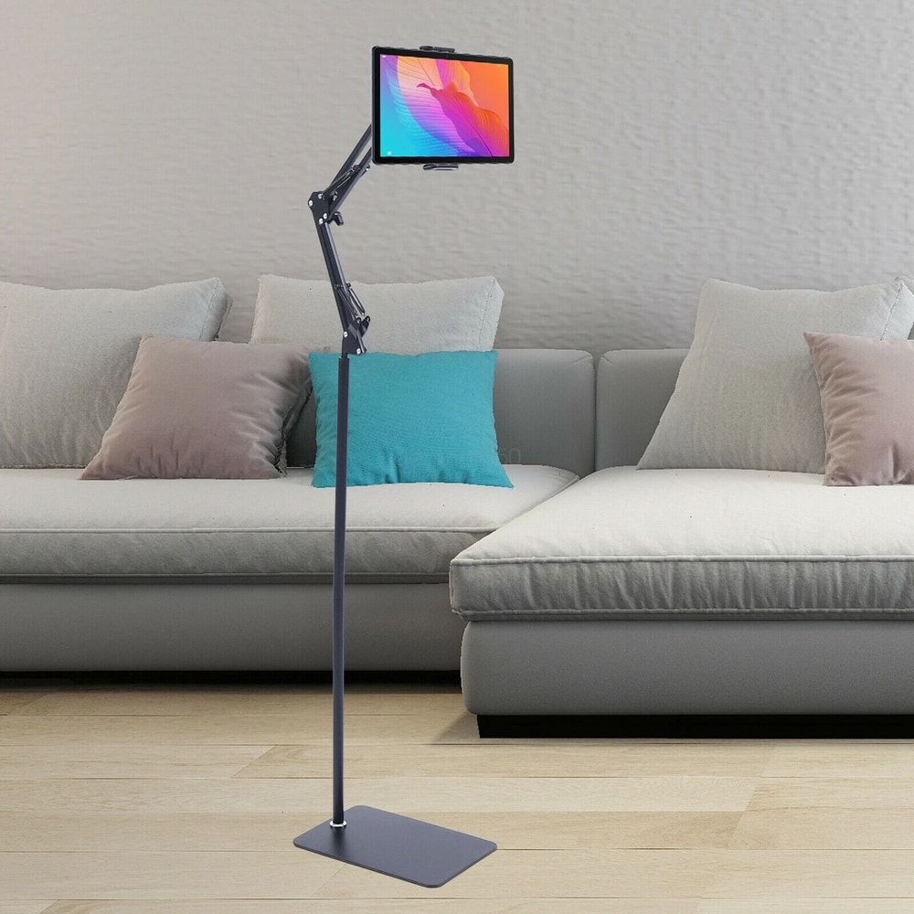 360 Rotating Floor Standing Phone Holder And Adjustable Tablet Stand 2