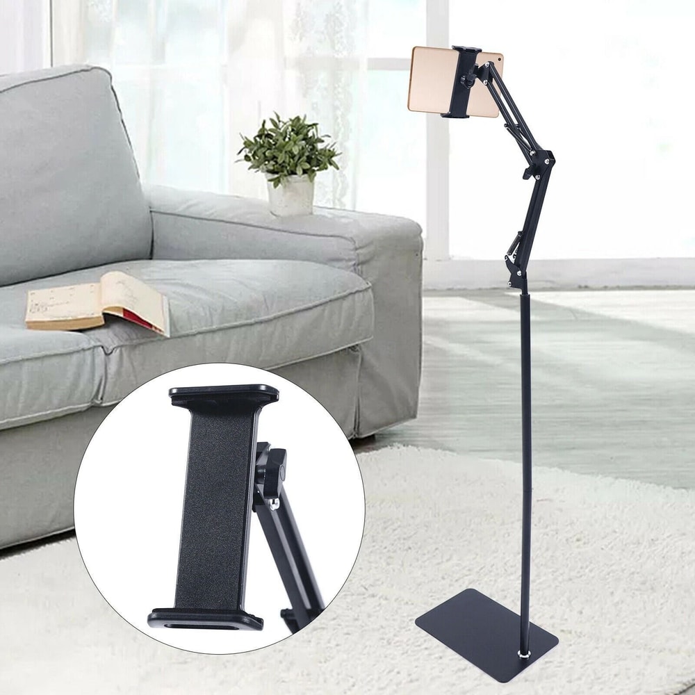 360 Rotating Floor Standing Phone Holder And Adjustable Tablet Stand 6