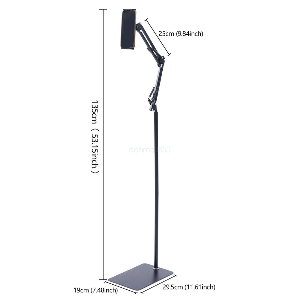 360 Rotating Floor Standing Phone Holder And Adjustable Tablet Stand 7