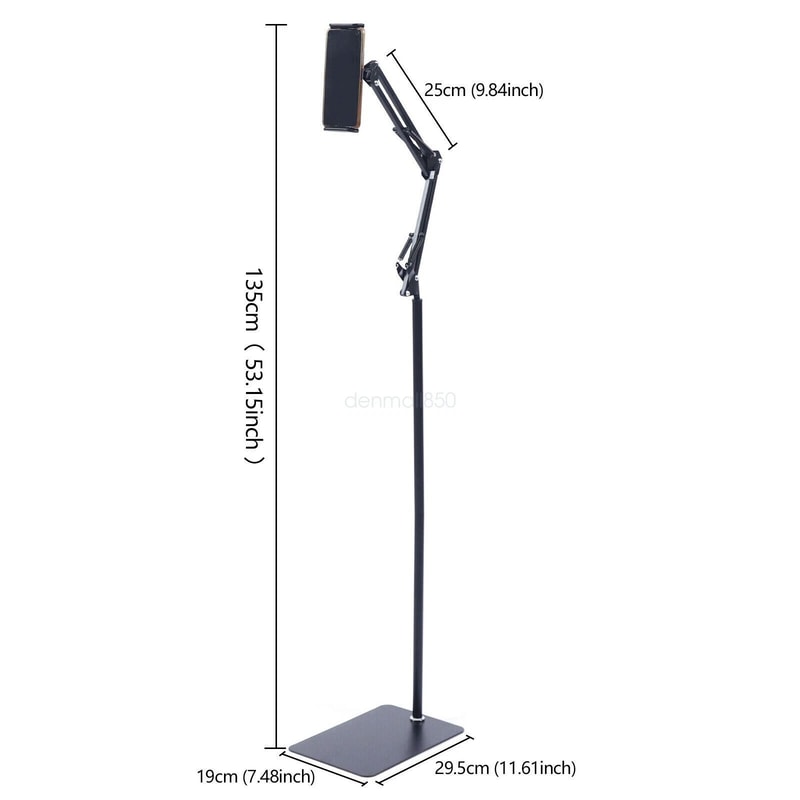 360 Rotating Floor Standing Phone Holder And Adjustable Tablet Stand 7