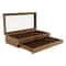2 Tier Knife Display Case With Lock Glass Lid Knife Storage Box For Collectors 12