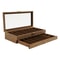 2 Tier Knife Display Case With Lock Glass Lid Knife Storage Box For Collectors 12