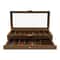 2 Tier Knife Display Case With Lock Glass Lid Knife Storage Box For Collectors 7