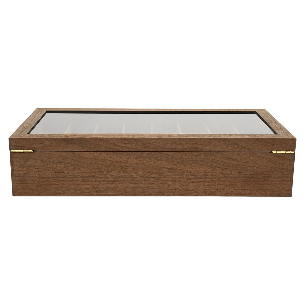 2 Tier Knife Display Case With Lock Glass Lid Knife Storage Box For Collectors 9