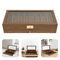 2 Tier Knife Display Case With Lock Glass Lid Knife Storage Box For Collectors 17