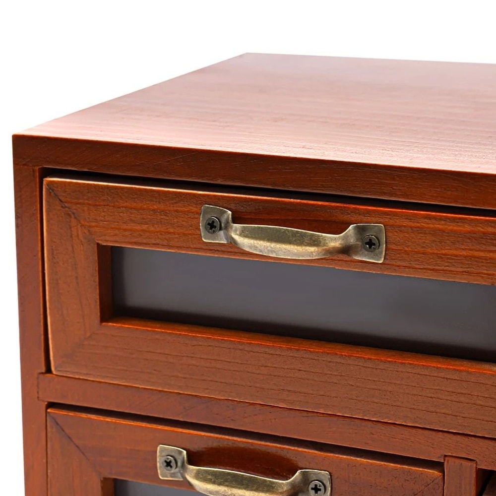 4 Drawer Wooden Desk Organizer Desktop Storage Cabinet For Office And Vanity 4