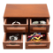 4 Drawer Wooden Desk Organizer Desktop Storage Cabinet For Office And Vanity 6