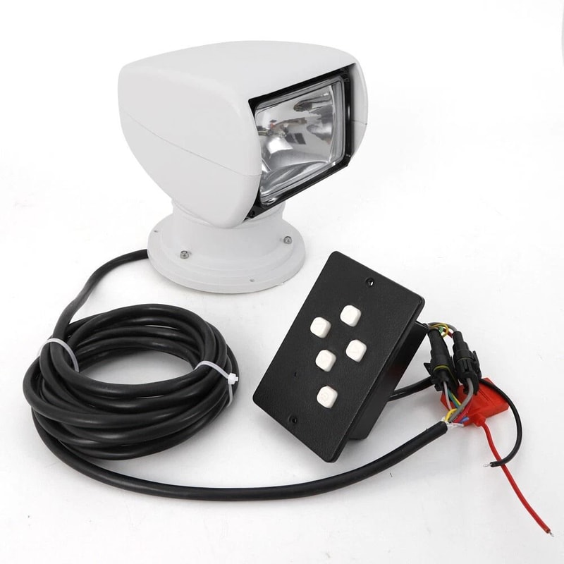 Marine Searchlight Remote Control Boat Spotlight 360 Rotate Halogen Lamp 1