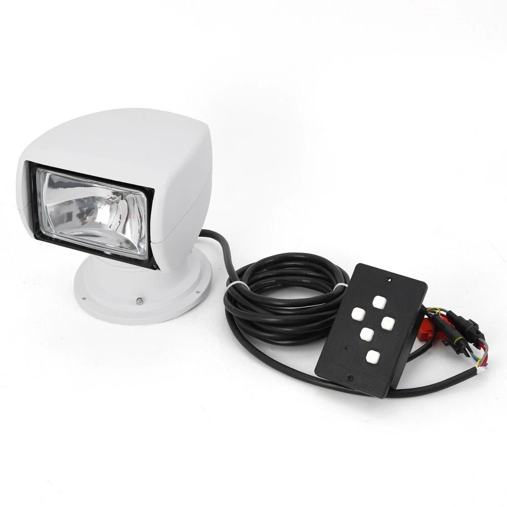Marine Searchlight Remote Control Boat Spotlight 360 Rotate Halogen Lamp 7