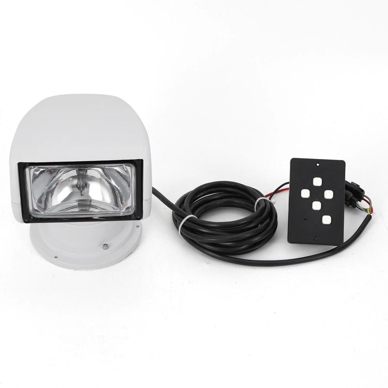 Marine Searchlight Remote Control Boat Spotlight 360 Rotate Halogen Lamp 14