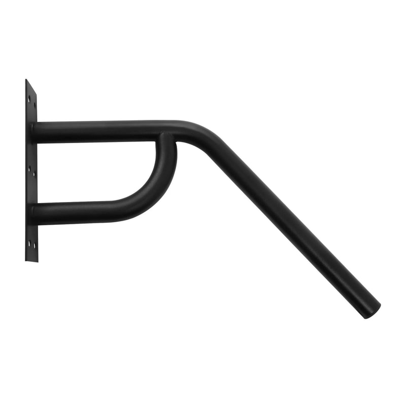 Wall Mounted Handrail For Outdoor Steps Black Steel Stair Safety Rail 7