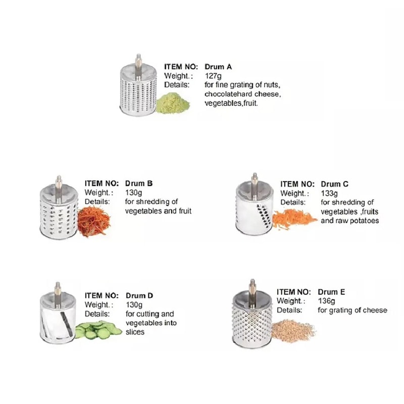Manual Coconut Shredder Rotary Cheese Grater Stainless Steel Vegetable Grinder 7