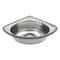 Stainless Steel Wall Mount Corner Bathroom Sink With Overflow For Small Spaces 1