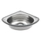 Stainless Steel Wall Mount Corner Bathroom Sink With Overflow For Small Spaces 1