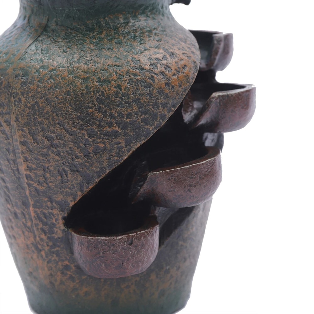 Indoor Water Fountain Flower Vase Tabletop Fountain For Feng Shui Decor 6