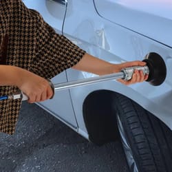 pneumatic dent puller with suction cup and slide hammer for auto body repair