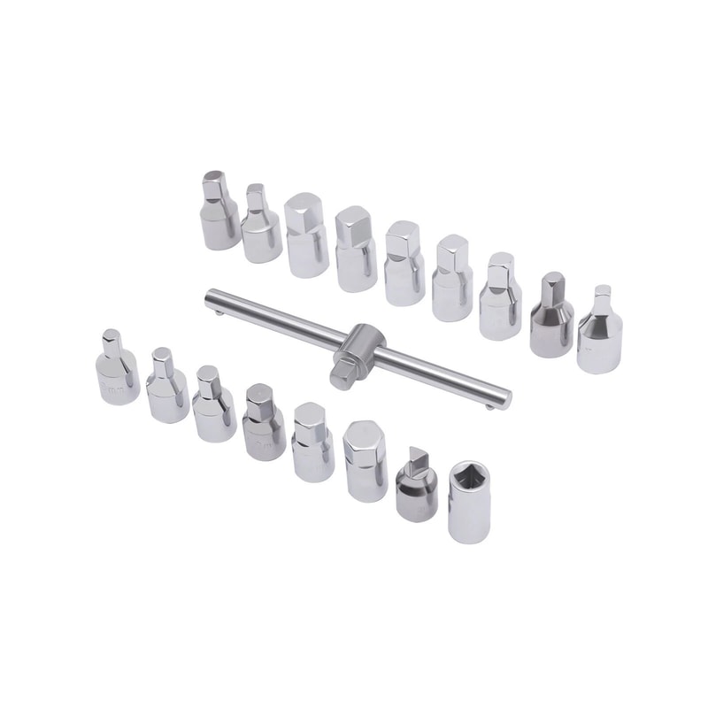 Oil Drain Plug Socket Set With Drive Hex Square Key Removal Tools 3