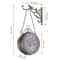 Vintage Double Sided Wall Clock Metal European Hanging Clock For Home Decor 10