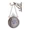 Vintage Double Sided Wall Clock Metal European Hanging Clock For Home Decor 7