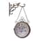 Vintage Double Sided Wall Clock Metal European Hanging Clock For Home Decor 8
