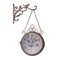 Vintage Double Sided Wall Clock Metal European Hanging Clock For Home Decor 8