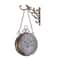 Vintage Double Sided Wall Clock Metal European Hanging Clock For Home Decor 9