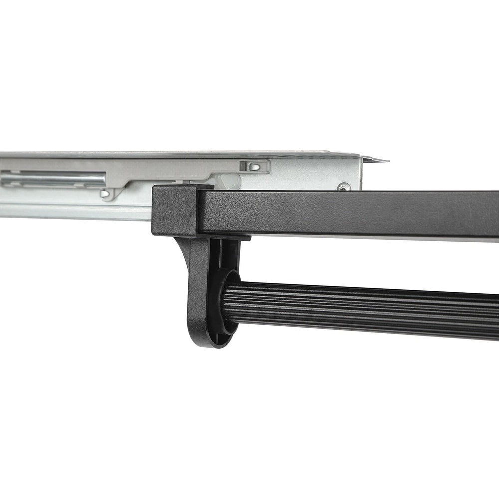Adjustable Pull Out Closet Rod Black Wardrobe Clothes Hanger Rail 4
