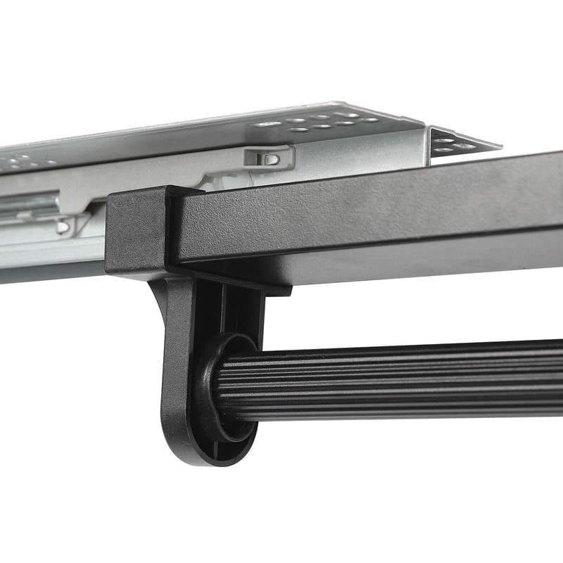 Adjustable Pull Out Closet Rod Black Wardrobe Clothes Hanger Rail 5
