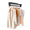 Adjustable Pull Out Closet Rod Black Wardrobe Clothes Hanger Rail 13