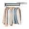 Adjustable Pull Out Closet Rod Black Wardrobe Clothes Hanger Rail 14