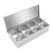 4 Slot Stainless Steel Condiment Organizer For Countertop Sauce And Spice Storage 2