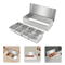 4 Slot Stainless Steel Condiment Organizer For Countertop Sauce And Spice Storage 7