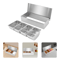 4 Slot Stainless Steel Condiment Organizer For Countertop Sauce And Spice Storage 7